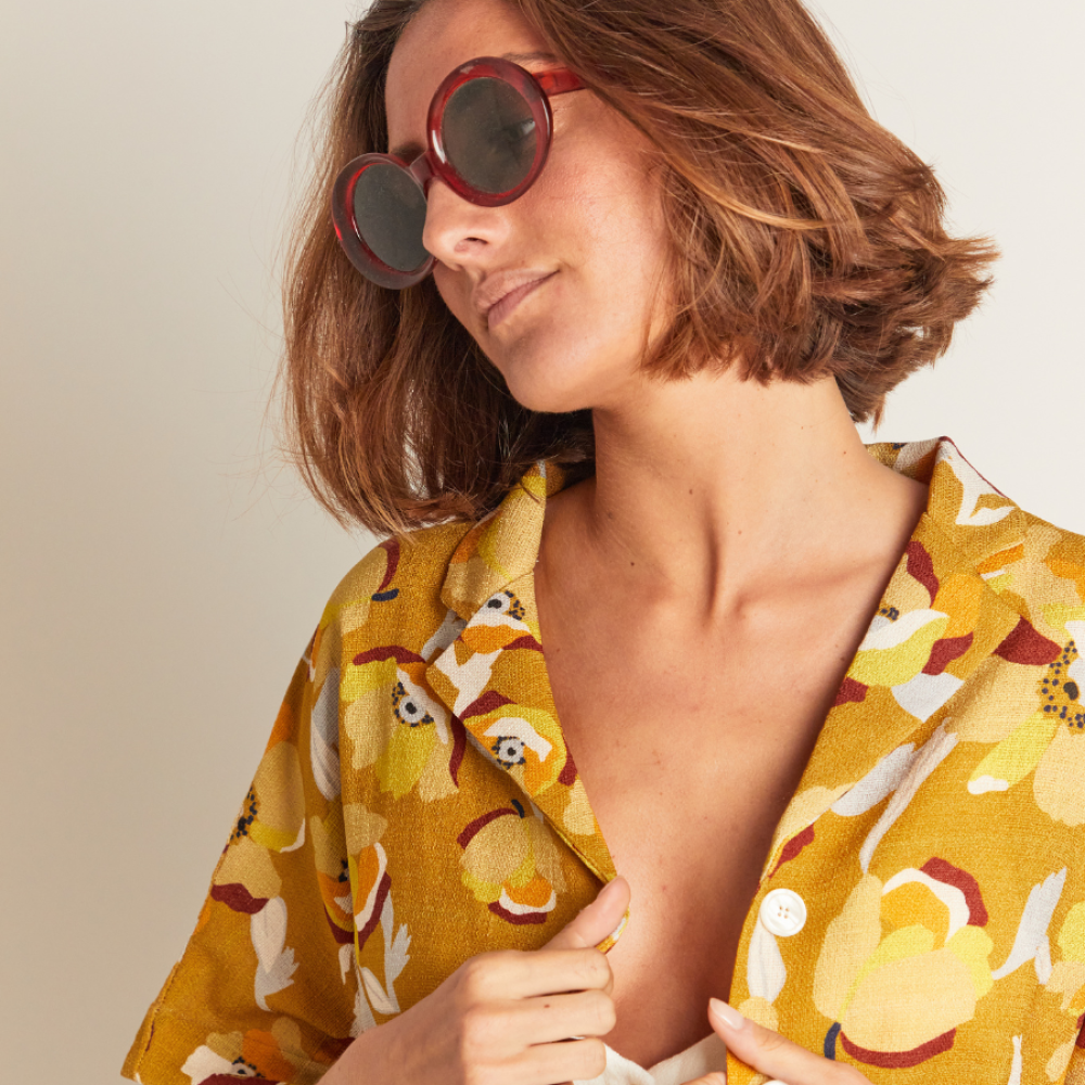 CAMISA OCRE FLORAL MUJER (3)